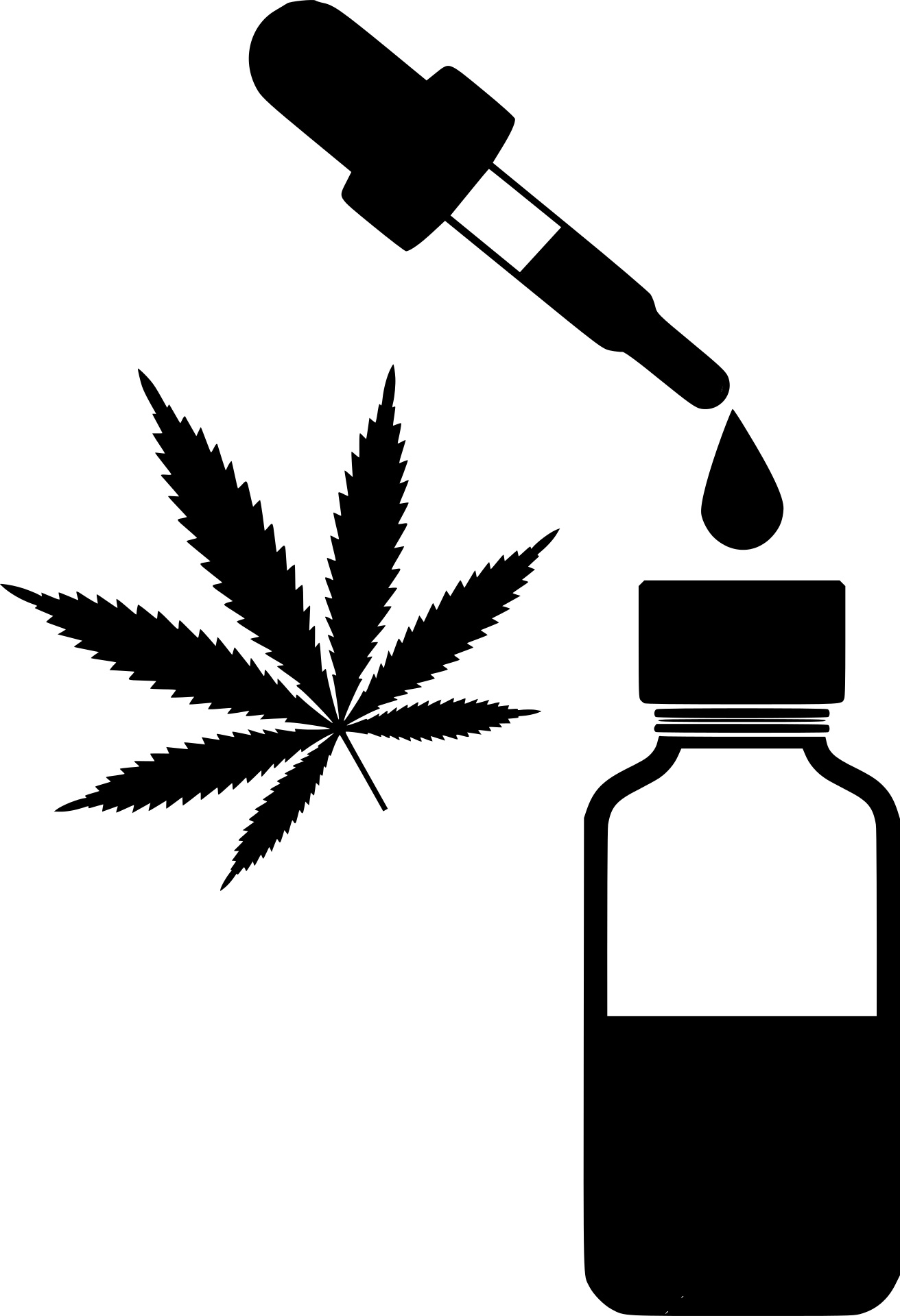 Marijuana plant extract graphic.