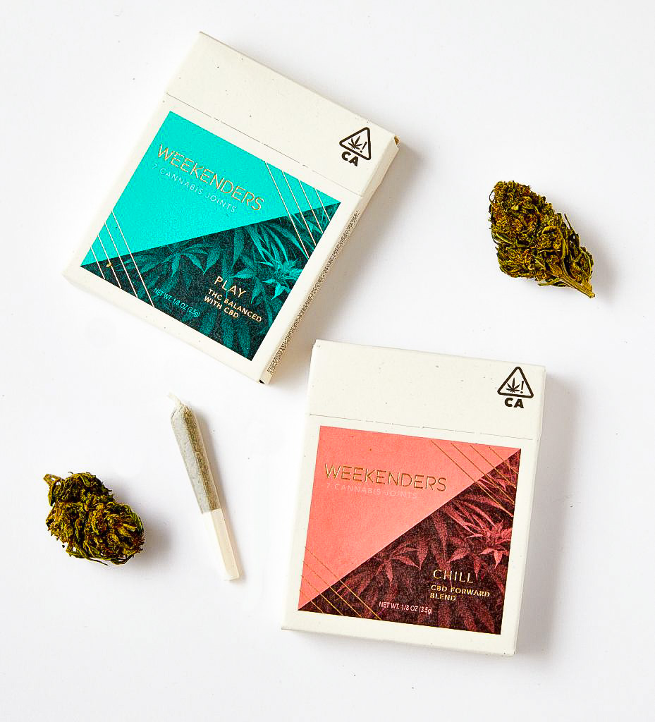 Weekenders THC and CBD pre-rolled cannabis.