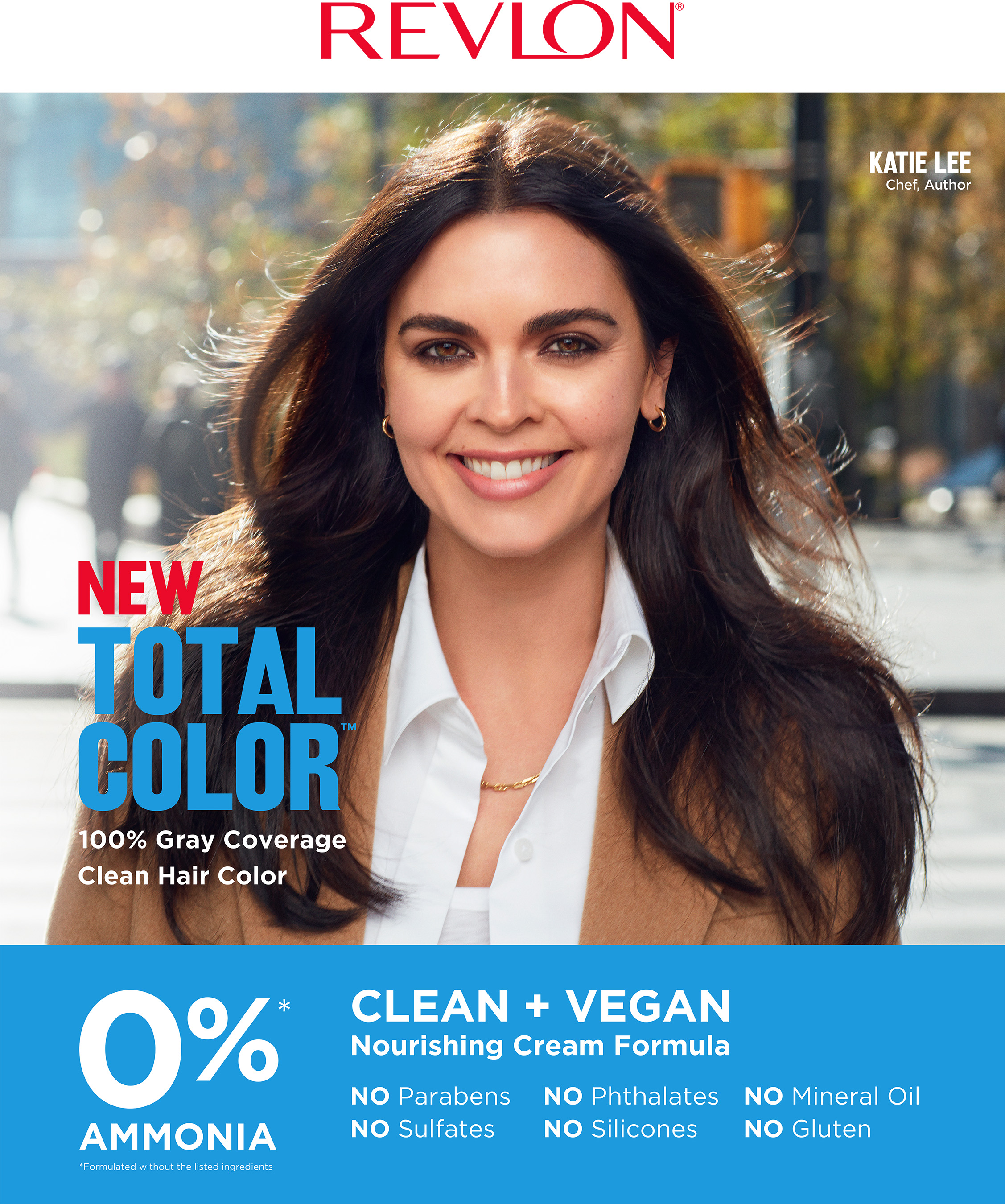 Emmy-nominated TV chef, Katie Lee is Revlon's Total Color Ambassador.