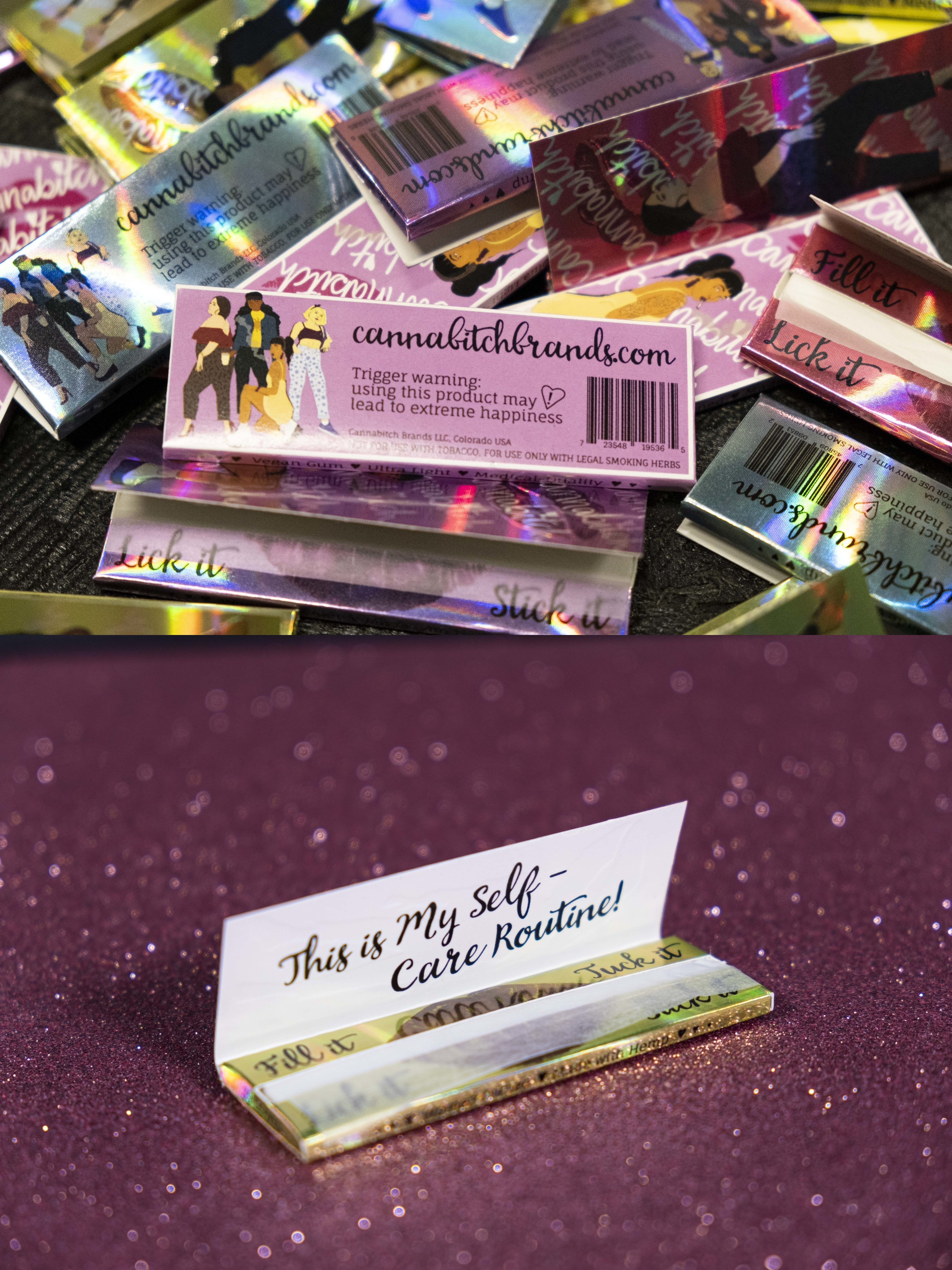 Cannabitch Brands vegan rolling papers.